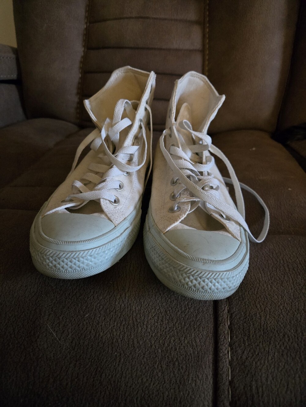 Converse Chuck Taylor High-Top Sneakers in Off-White